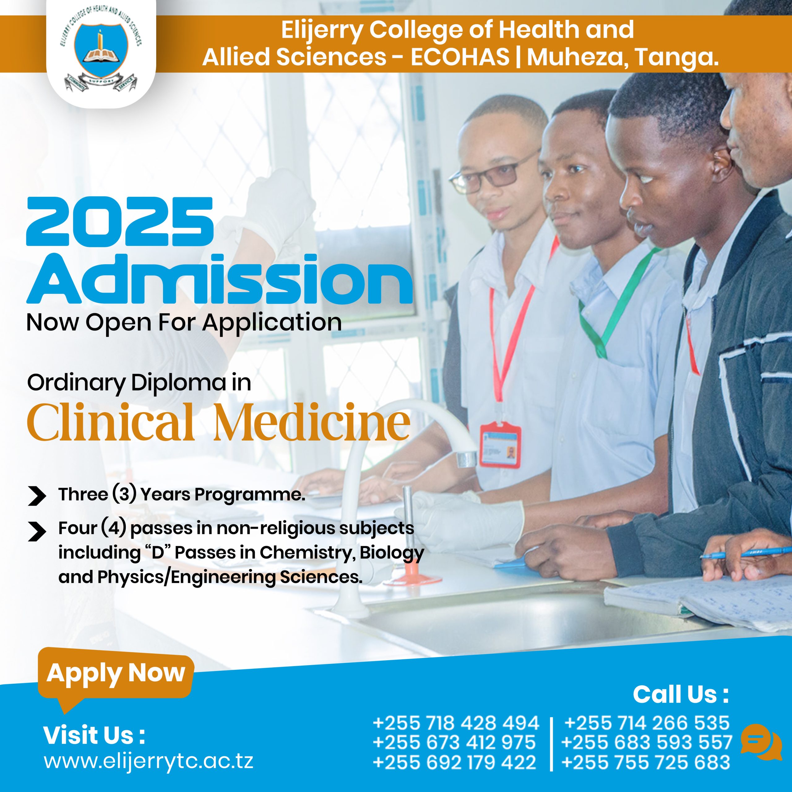 2025 Admission is Open, Apply Now
